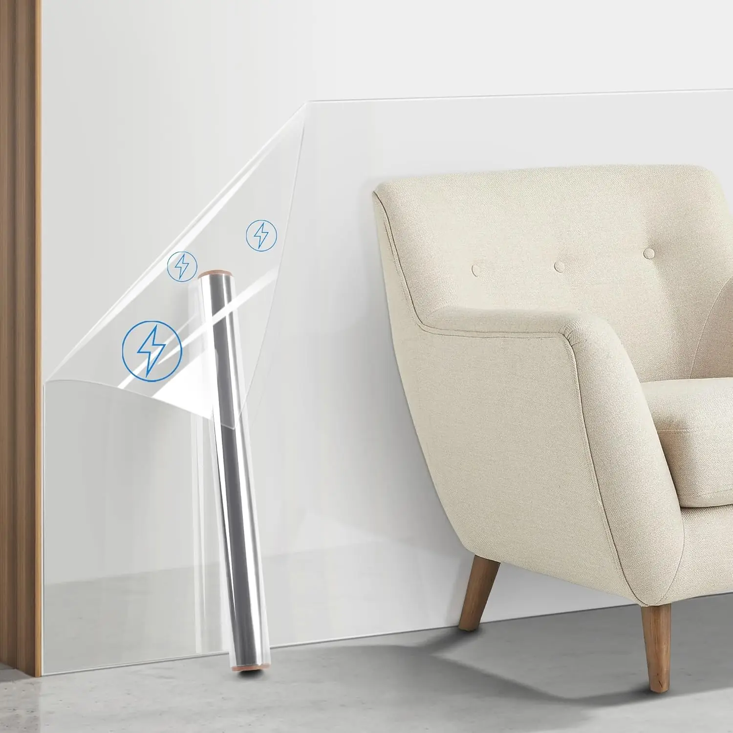 3 protectores de pared transparentes a prueba de aceite, papel tapiz de pared para cocina, protector contra salpicaduras de cocina, rollo de película de vinilo autoadhesivo transparente, papel