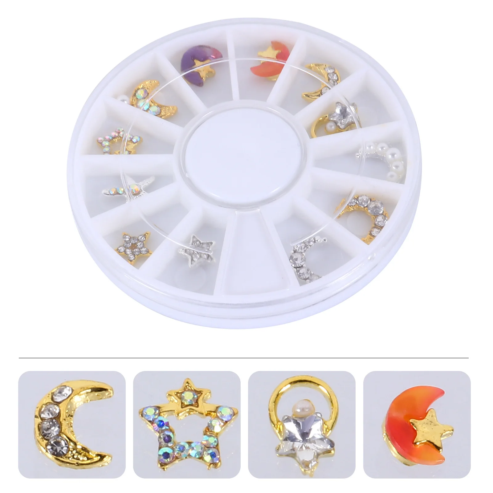 12 Uds. De tachuelas de diamantes de imitación para uñas, calcomanías de aleación de cristal duraderas y seguras para manualidades de uñas, bolsas, teléfonos, decoración elegante y elegante