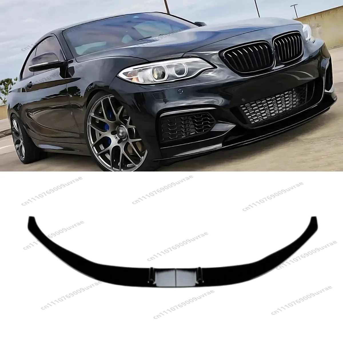 M Performence Style Front Splitter & Bumper Corner for BMW 2 Series F22 F23 M Sport 2014-2022 ABS Cover Body Kits Tuning Trim view 2