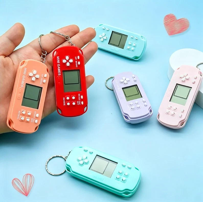 26 In1 Classic Tetris Handheld Game Keychain Mini Pocket Retro Electronic Game Console Children Educational Small Toy - view 4