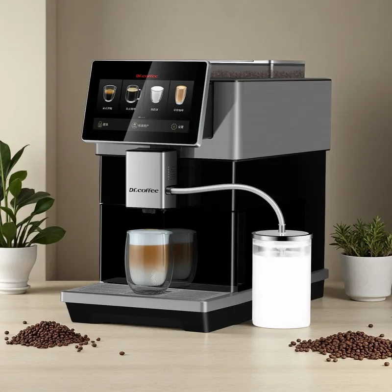 for Dr Coffee H3 Home Fully Automatic Coffee Maker Mini with Grinder Built in Beans to Powder Compact Espresso Machine