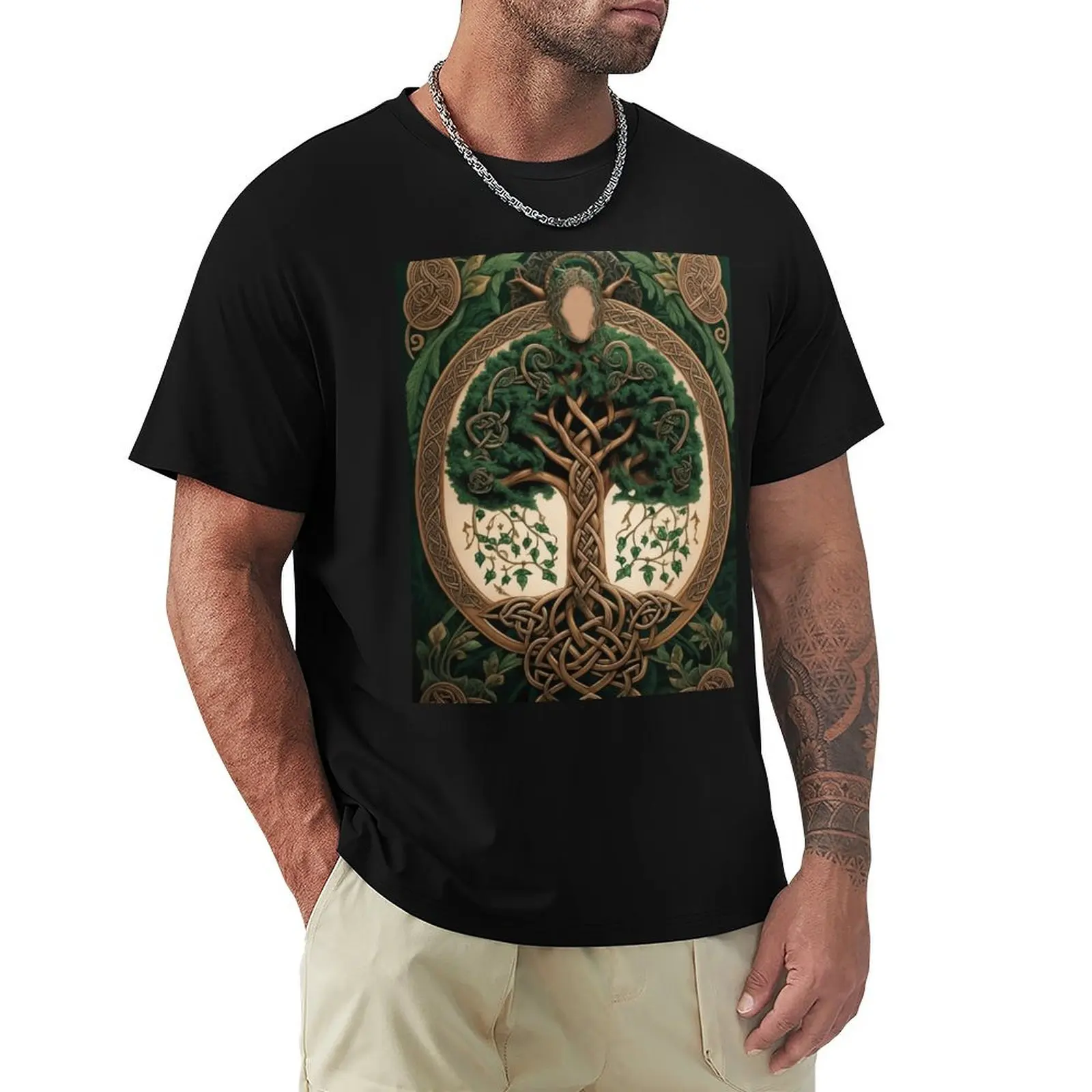 Yggdrasill Tree of Life Symbol Sigil T-Shirt Work Casual Loose Fit T-Shirt