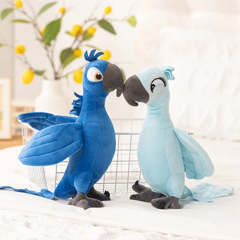 

New 35cm Rio 2 Movie Macaw Blu & Jewel Plush Toys Cute Blue Parrot Bird Stuffed Animal Dolls Gifts for Kids Birthday Christmas