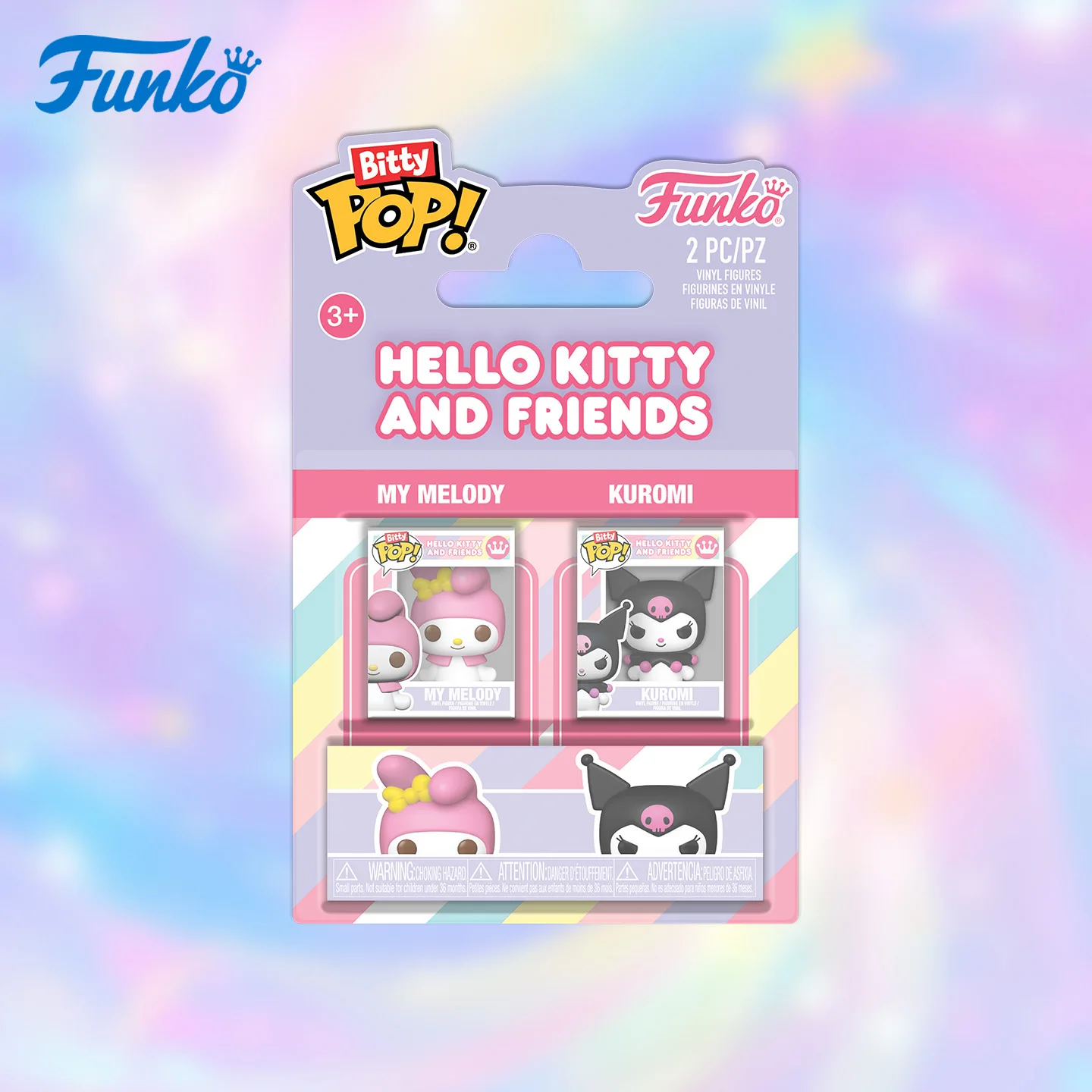 Sanrio Funko Pop Animation & Cartoons My Melody ＆ Kuromi 2 PC/PZ Peripheral Figurines Toys for Boys Gift Collectible Ornaments