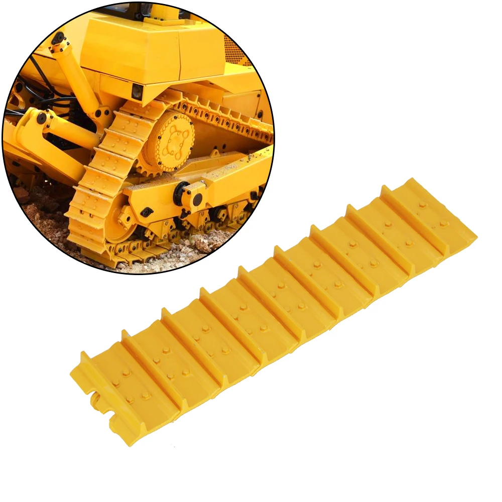 Yellow Loader Track For RC Hydraulic Engineering Vehicle Bulldozer Model Metal Accessories