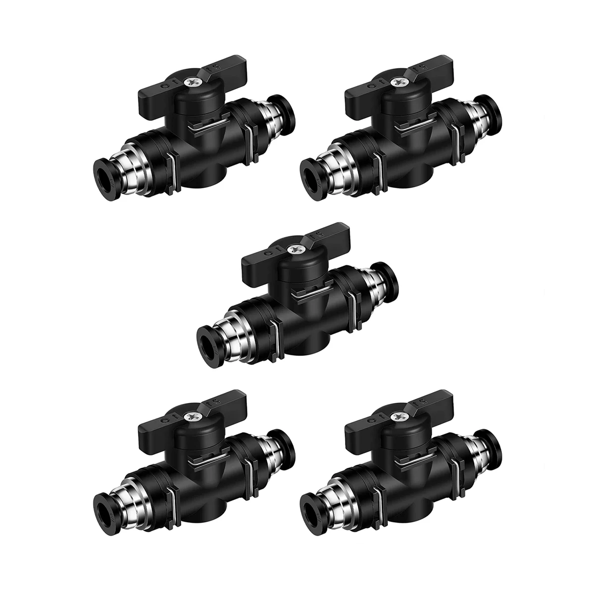 Pneumatic Ball Valve Push to Connect Fittings Ball Valve Air Flow Control Valve Air Fittings Straight Quick Connect 6MM