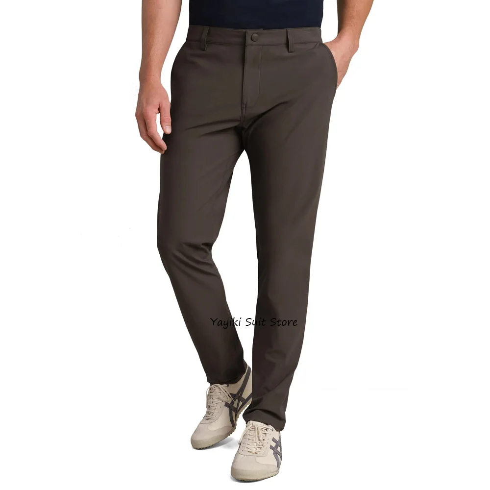 

Мужские брюки, повседневные брюки для мужчин, однотонные прямые брюки из полиэфирного волокна, рабочие брюки, классическая одежда пошив