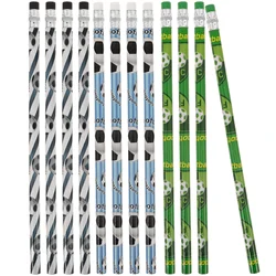 12pcs Football Themed Drawing Pencil Erasable Log Pencil Painting Writing Sport Pencil stationery marking pen Office School Gift