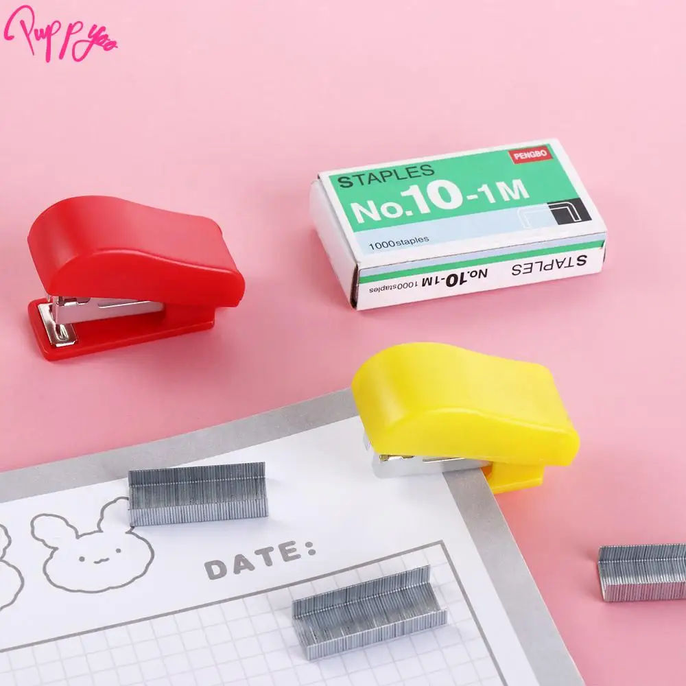 Portable Effortless Labor-Saving Stapler Set Paper Binding Small Bookbinding Machine Fixing Paper Stapling Tools Office