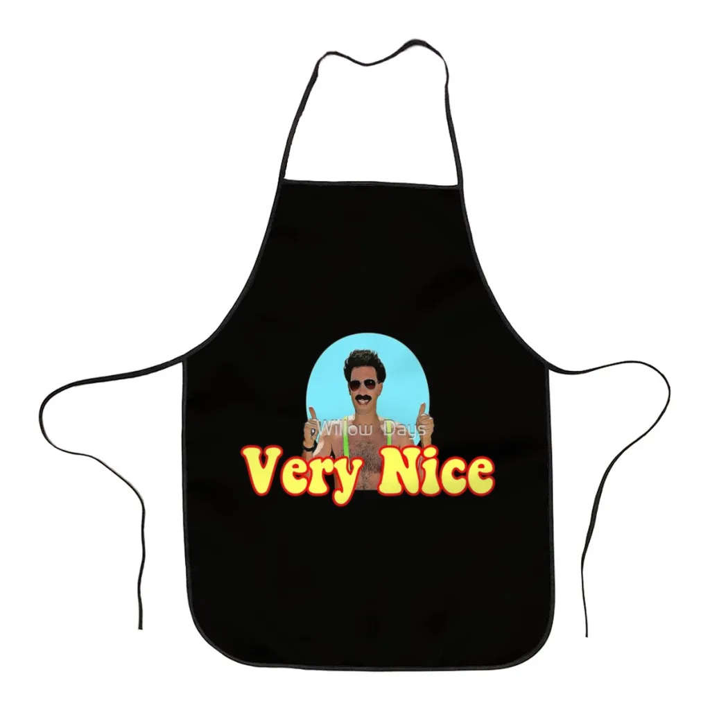 

Borat Very Nice, digital artwork Kitchen Aprons for Women Household Cleaning Apron Chefs Cooking Baking Apron for Child