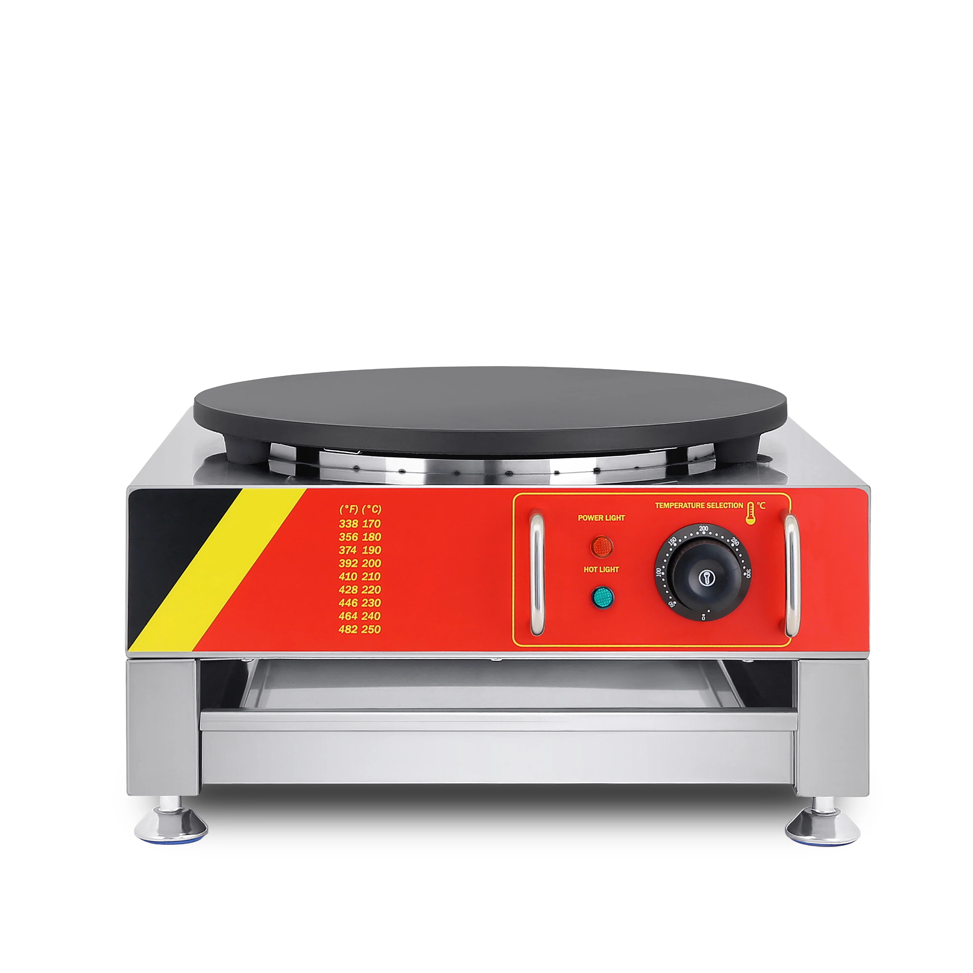 사용자 정의 색상 미니 전기 계란 아침 커스터드 아이스크림 피자 크레페 라운드 와플 메이커 40cm