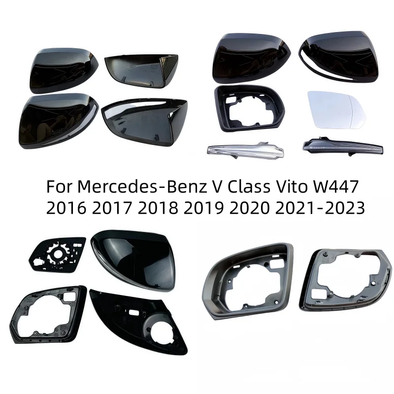 

For Mercedes-Benz V Class Vito W447 2016 2017 2018 2019 2020 2021-2023 Rear Mirror Cover Frame Turn Signal Light Bottom Lower