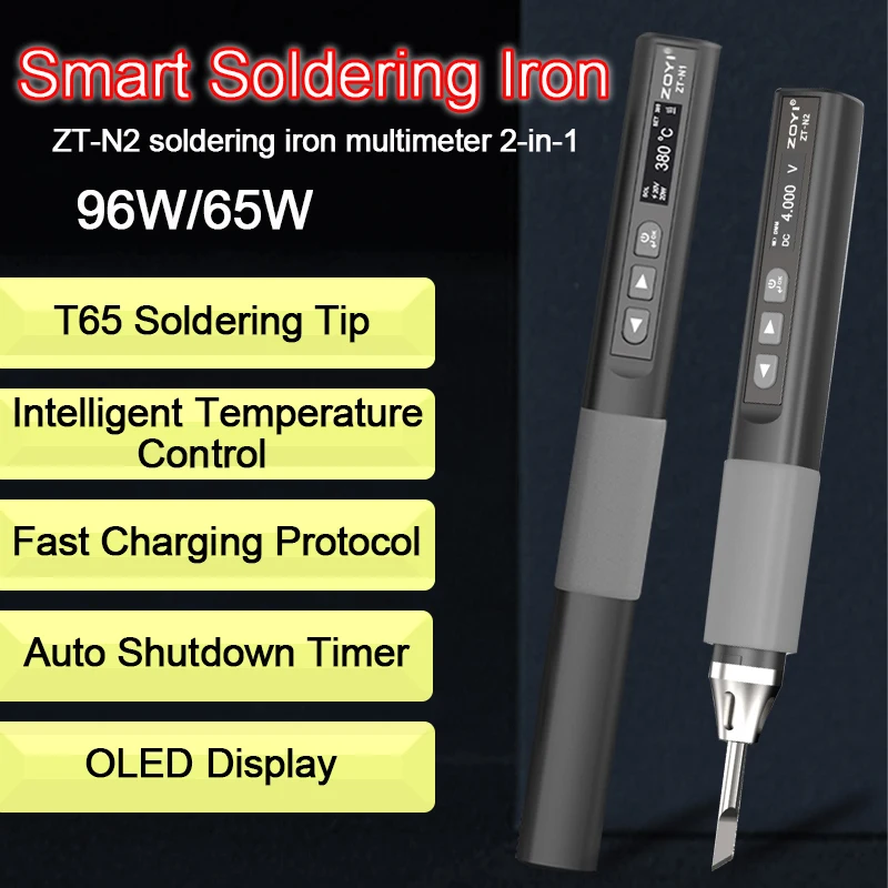 Smart Soldering Iron 96W/65W Portable Constant Temperature Welding Pen Quick Heating Soldering Iron Electrician Repair Tool