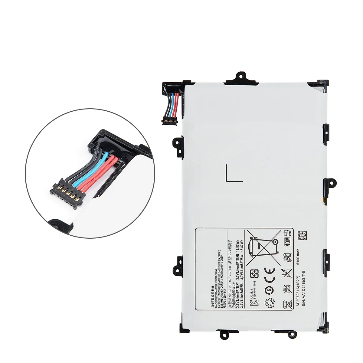 Brand New SP397281A SP397281A(1S2P)  5100mA Tablet Replacement Battery For Samsung Galaxy Tab 7.7 P6800 i815 P6810