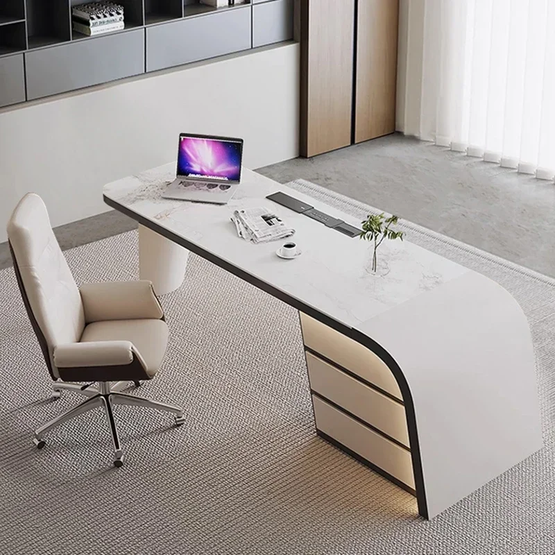 

Luxury Office Desk Table Work Auxiliary Gaming Executive Standing Modern Reception Office Desk Designer Ufficio Hotel Furniture