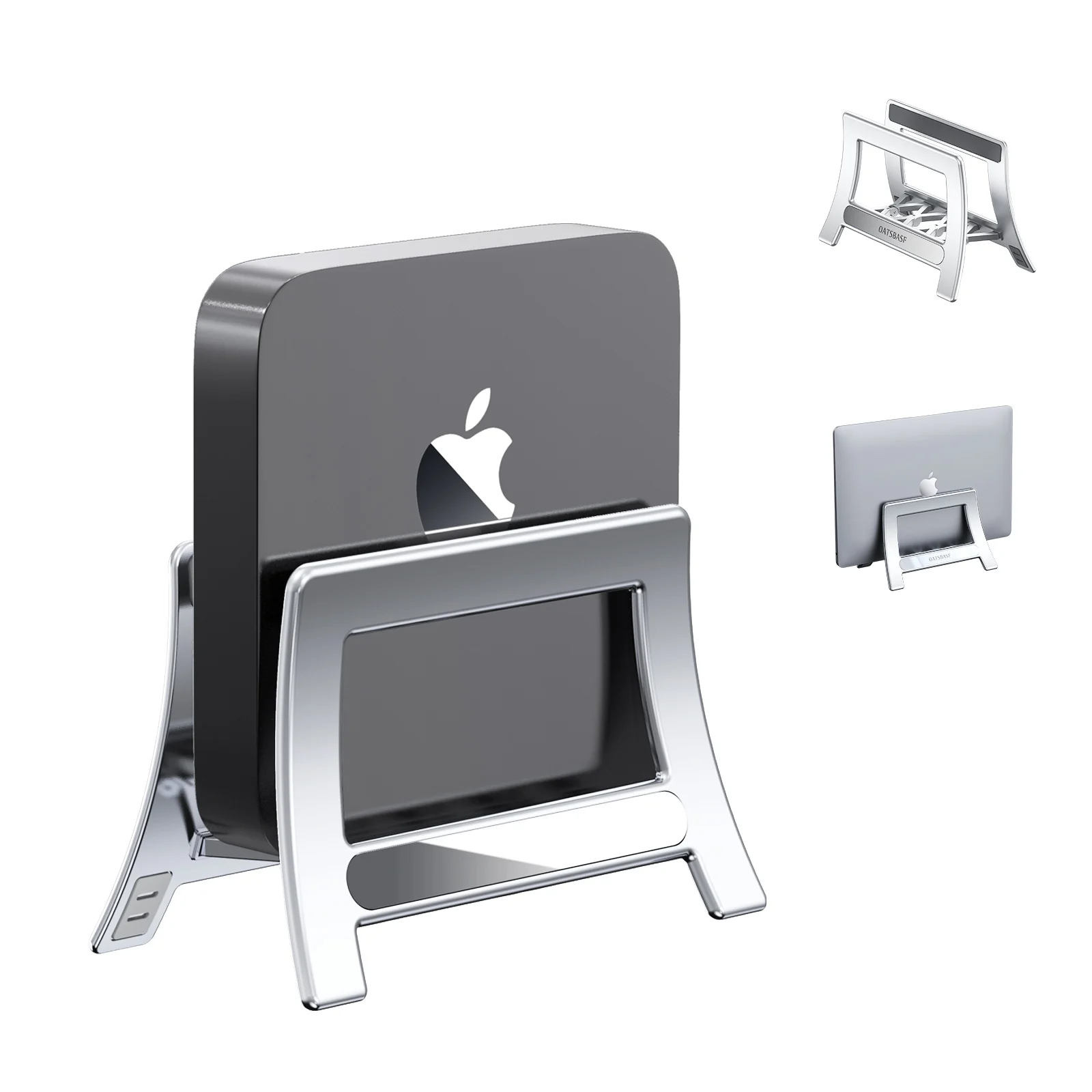 Oatsbasf Soporte vertical para computadora portátil para MacBook Air Pro /Tablet/HP/Dell Soporte para computadora portátil por gravedad Soporte ABS de hasta 17,3 pulgadas