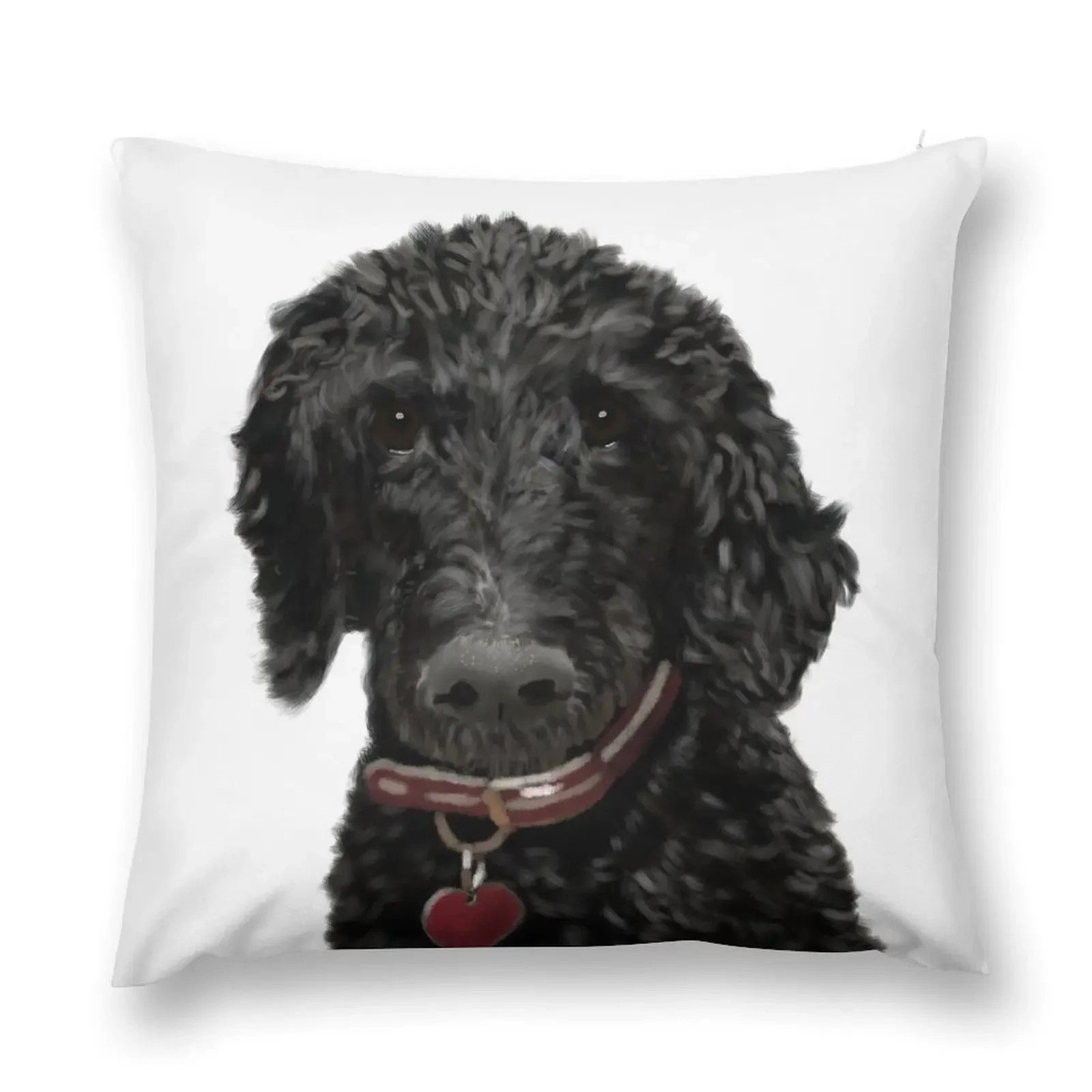 

Roxy the Black Labradoodle Throw Pillow Plaid Sofa Decorative Cushion Cover autumn decoration Marble Cushion Cover pillow