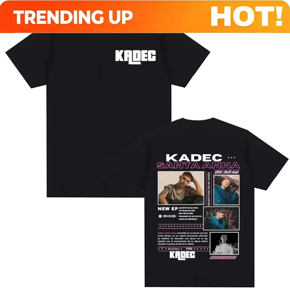 Customization Rapper Kadec Santa Anna Tour 2025 Cover T Shirts Men's Women Harajuku Vintage Fashion Hip Hop T Shirt O-Neck Loose