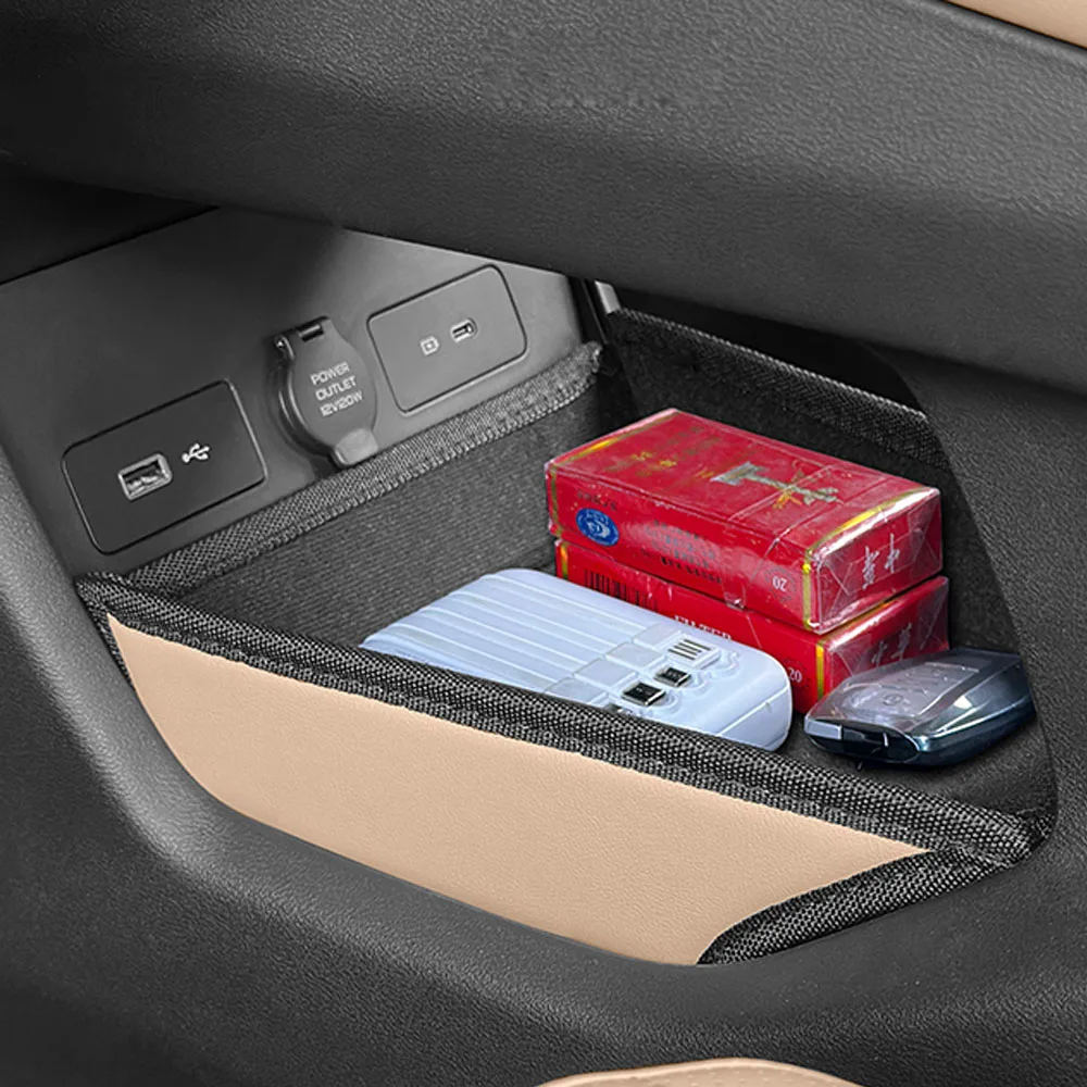 صندوق تخزين جلدي على المستوى السفلي لوحدة التحكم المركزية لجيلي مونجارو KX11 مانجارو صندوق تخزين ألوان السيارة الأصلي