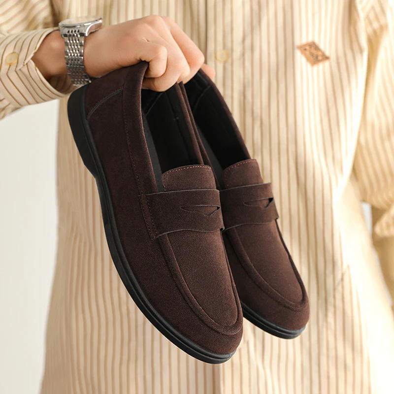 

Hot Sale Men's Slip On Loafers Preppy Lightweight Breathable Comfort Outdoor Flats Non Slip Soft Sole Casual Daily Walking Shoes