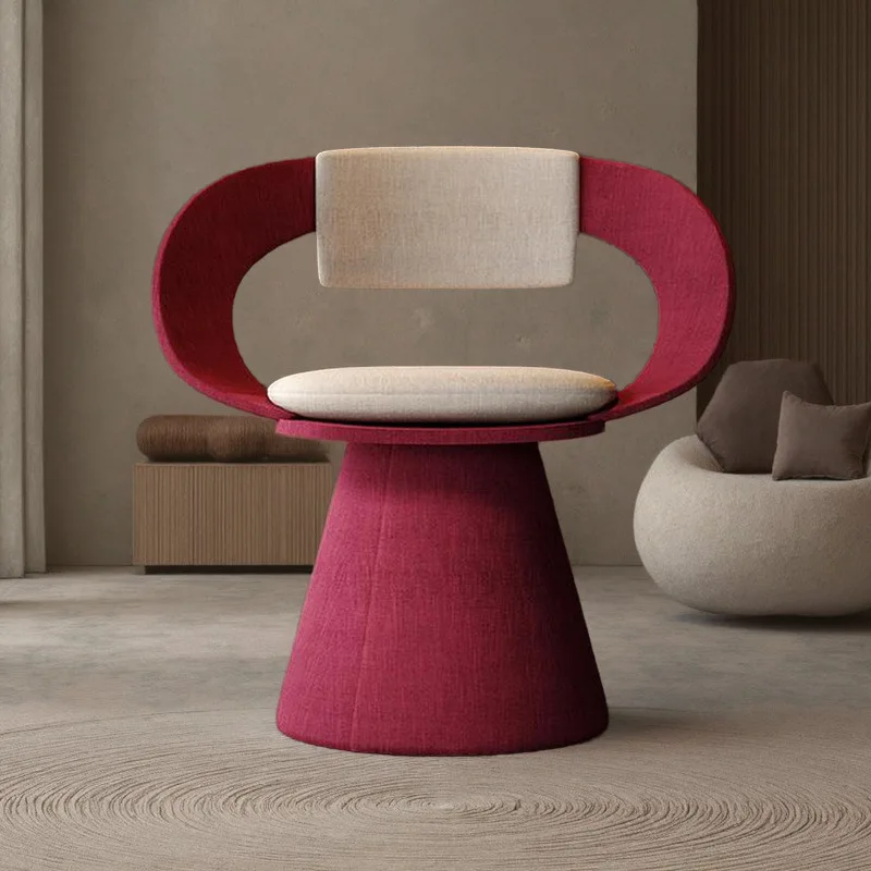 

Creative dressing stool bedroom light luxury makeup chair living room rotating dining table back chair lazy leisure