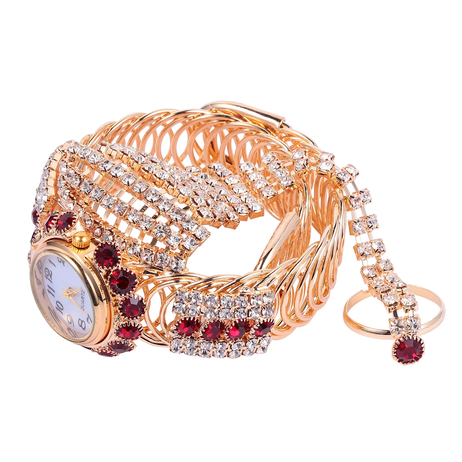 

Stylish Alloy Stainless Steel Quartz Watch for Women Girls Fashion Bracelet Watches Set Perfect Daily Wear Gift