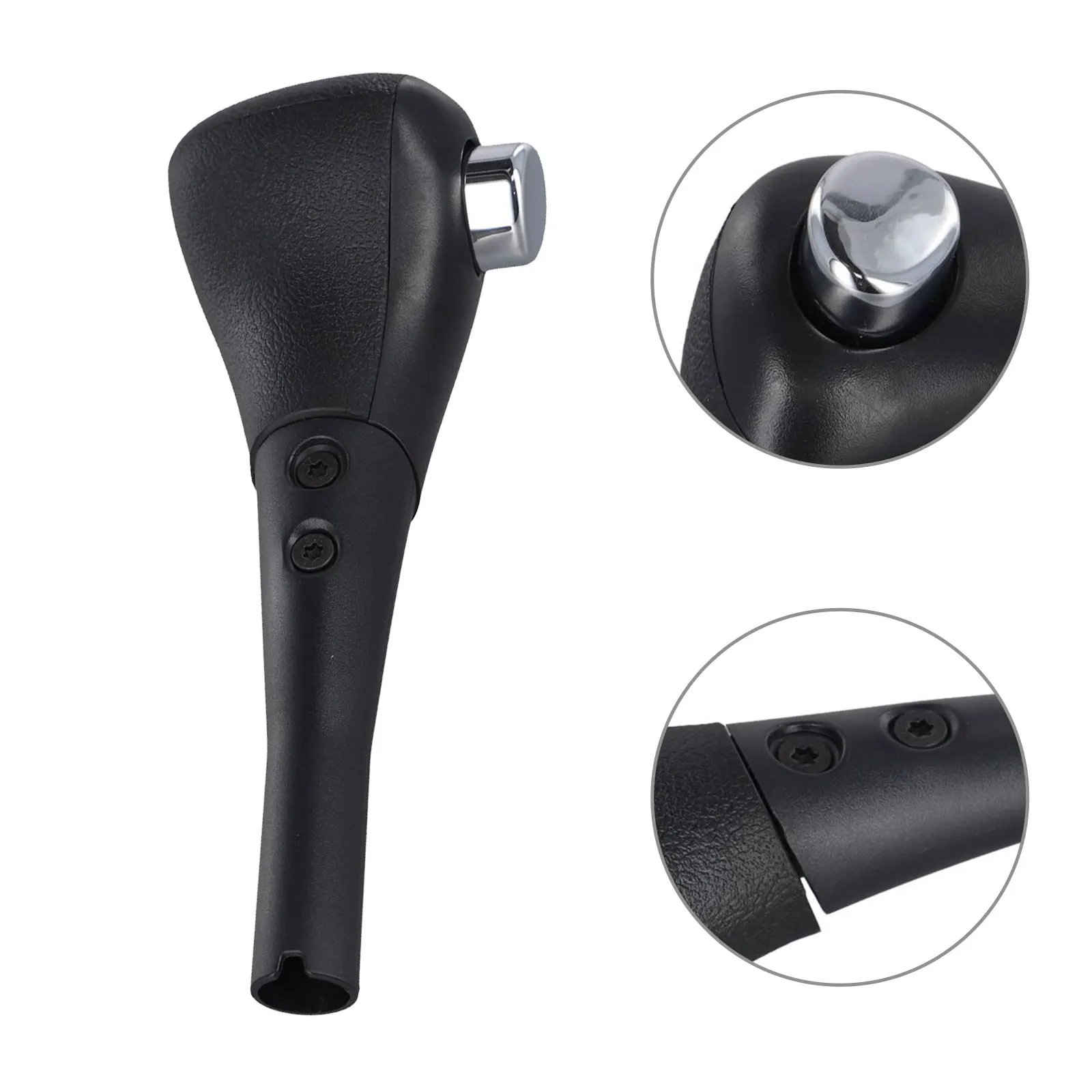 

Car Gear Shift Knob Automatic Gear Shift Lever Interchangeable Parts Premium Leather Material Replacement Gear Shift Knob Black