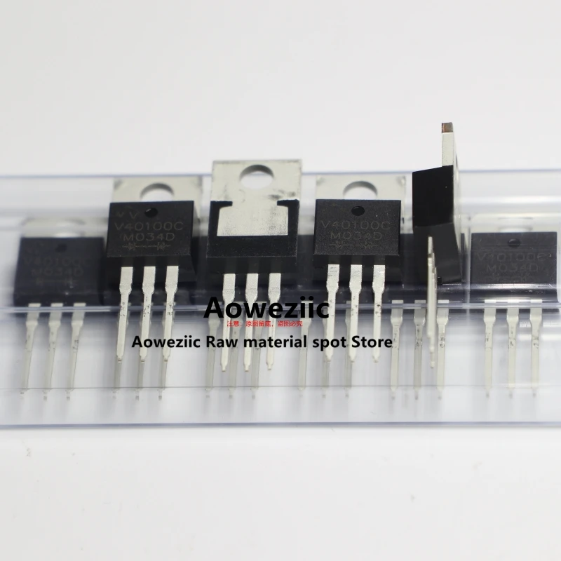 Aoweziic 100% baru diimpor asli V40100C V40100C-M3/4W V40100C-M3/4W TO-220 dioda penyearah Schottky 40A 100V