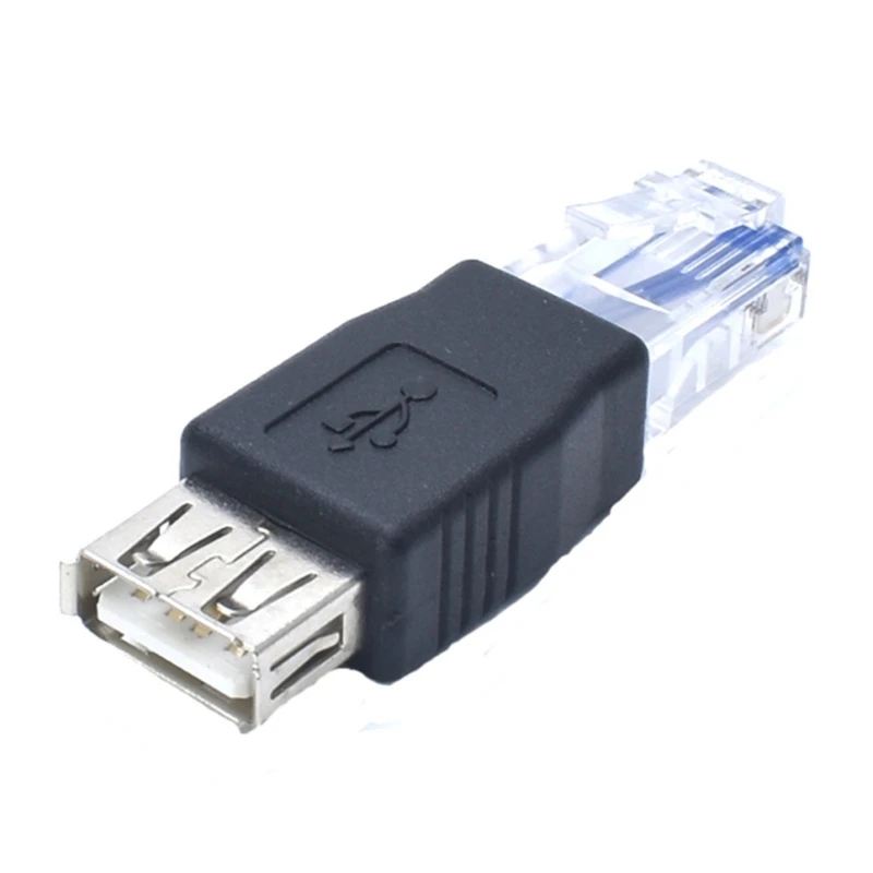 แพ็คของ 2 อีเธอร์เน็ตเป็นอะแดปเตอร์ USB USB2.0 หญิงกับตัวเชื่อมต่ออีเธอร์เน็ต RJ45 ตัวผู้