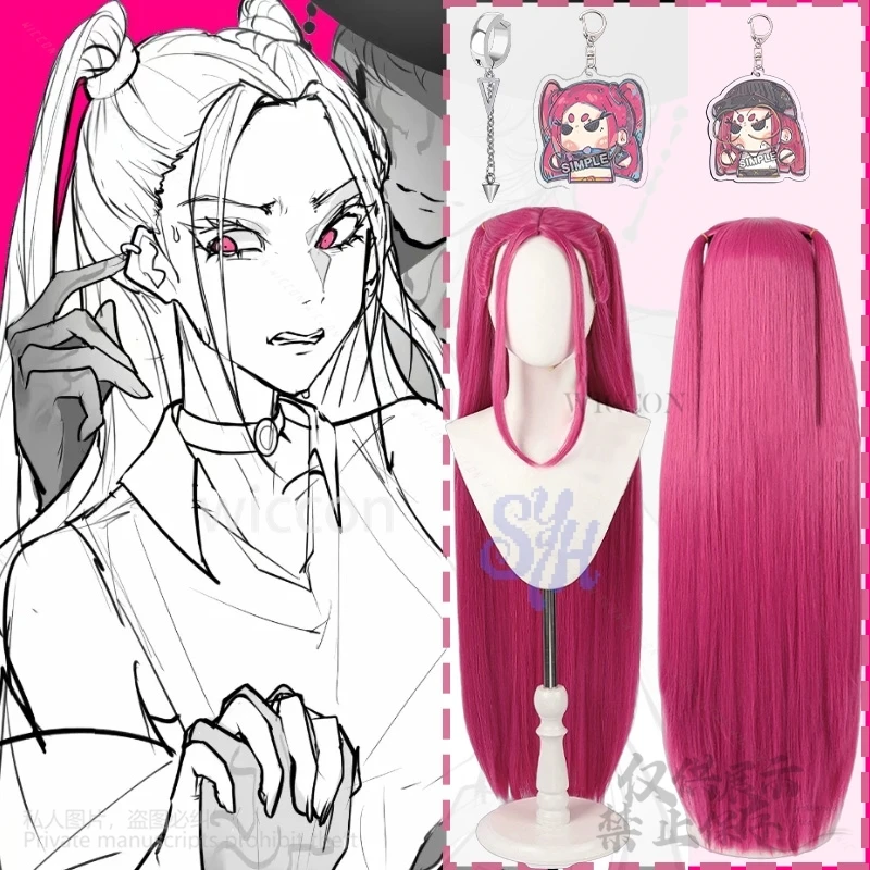 

Anime Movie Kpop Demon Cosplay Mira Korea Girls Group Huntrix Hot Idol Hot Pink Long Wigs Jirai Kei Girls Heat Wig Halloween