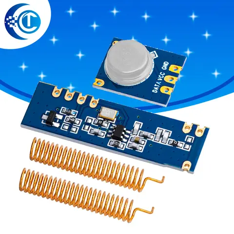 1 Set 433MHz 100 Meters Wireless Module Kit ASK Transmitter STX882 + ASK Receiver SRX882 + 2Pcs Copper Spring Antenna