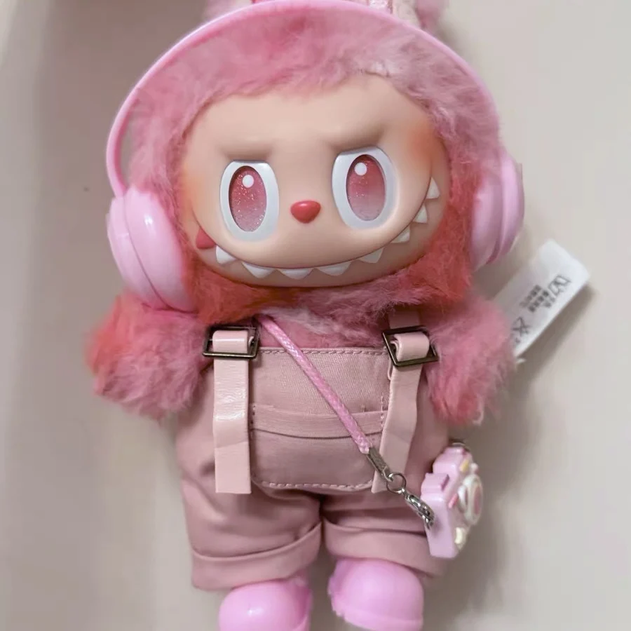 

Candy Dress Ropa Labubu Doll Clothes Outfit Accessories for 15/17cm Labubu V2 V1 Plush Doll's Clothing Pocket Overall Pants