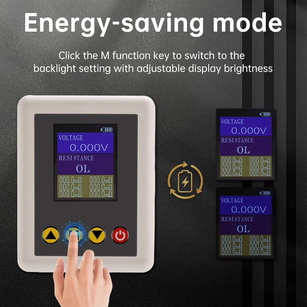 TS4520 0,1mΩ ~ 20Ω precyzyjny wewnętrzny detektor rezystancji prawdziwy 4-przewodowy 0.001V ~ 45V Tester napięcia 5V typu C z klipsem kelvina