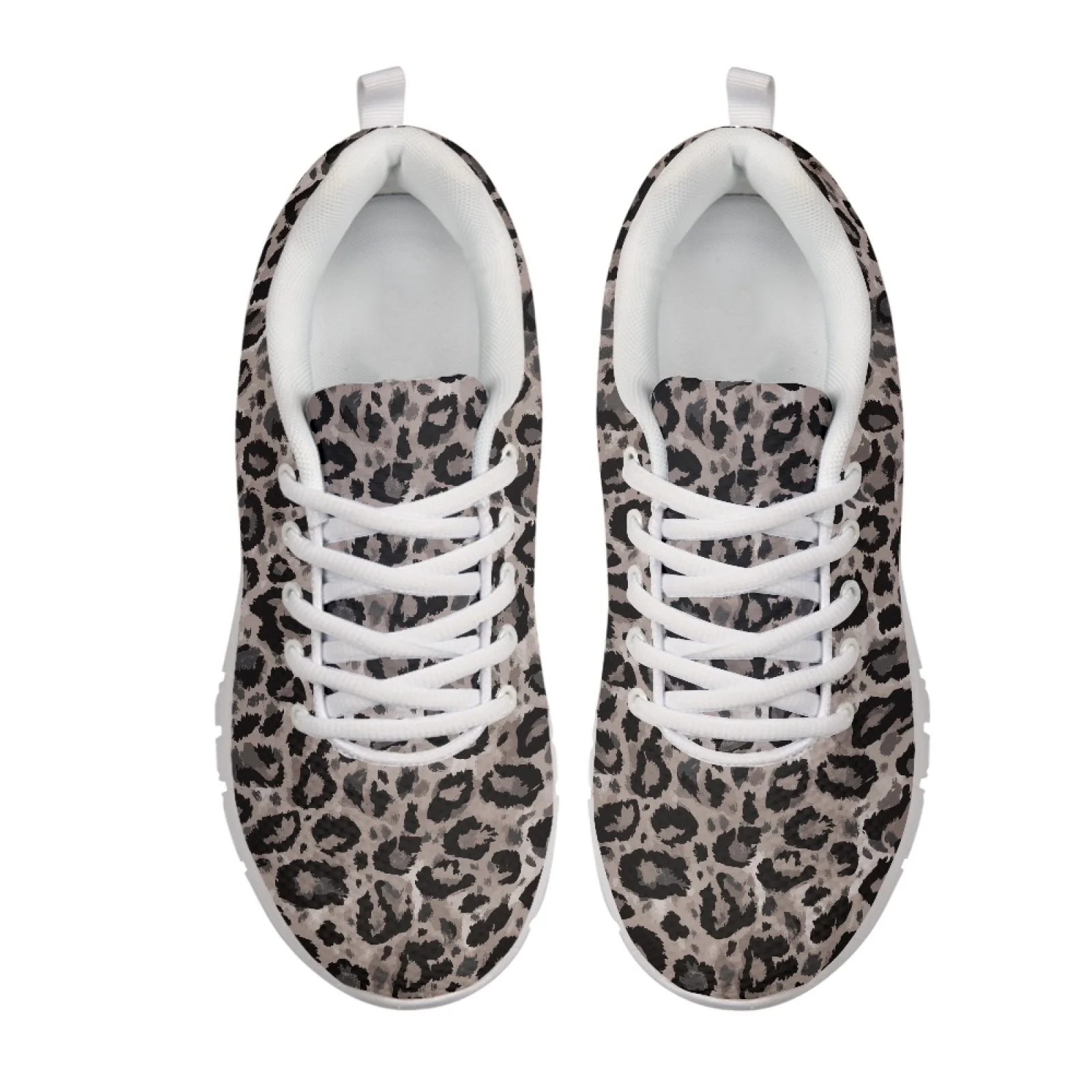 Coloranimal Leopard Print New Trend Breathable Sports Walking Shoes, Mesh & EVA Sole Tennis Sneakers for Jogging Hunting
