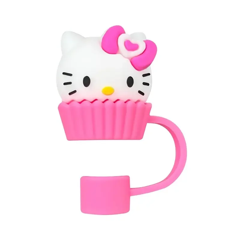 2Pcs Mesuca Cute Cartoon Straw Topper Cap Christmas Character Silicone Straw Cover 10mm Reusable Dust Proof Straw Plug Accessories For Stanley Tumbler Cup222 view 3
