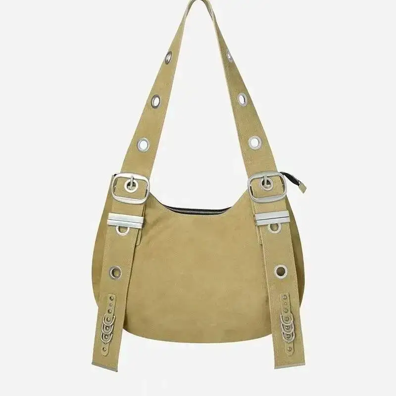 Bloom Korean Style Nylon Casual Crossbody Women High Street Large Capacity Black Handbag Female Moto Biker Shoulder Bags