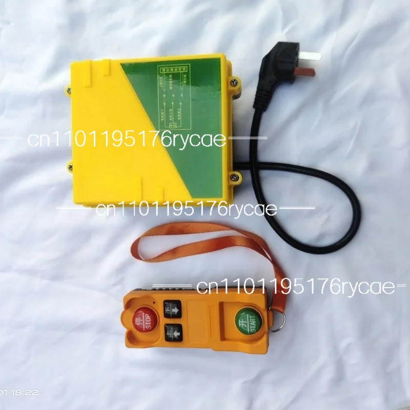 220V miniature electric hoist remote control household mobile small crane hoist button wireless remote control switch