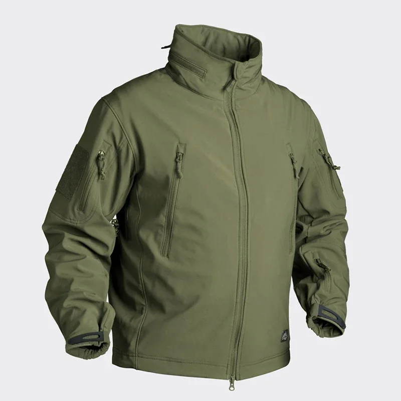 Winter Hunting Fleece Jacket Men Soft Shell Tactical Waterproof Camouflage Coat Airsoft Clothing Multicam Windbreakers