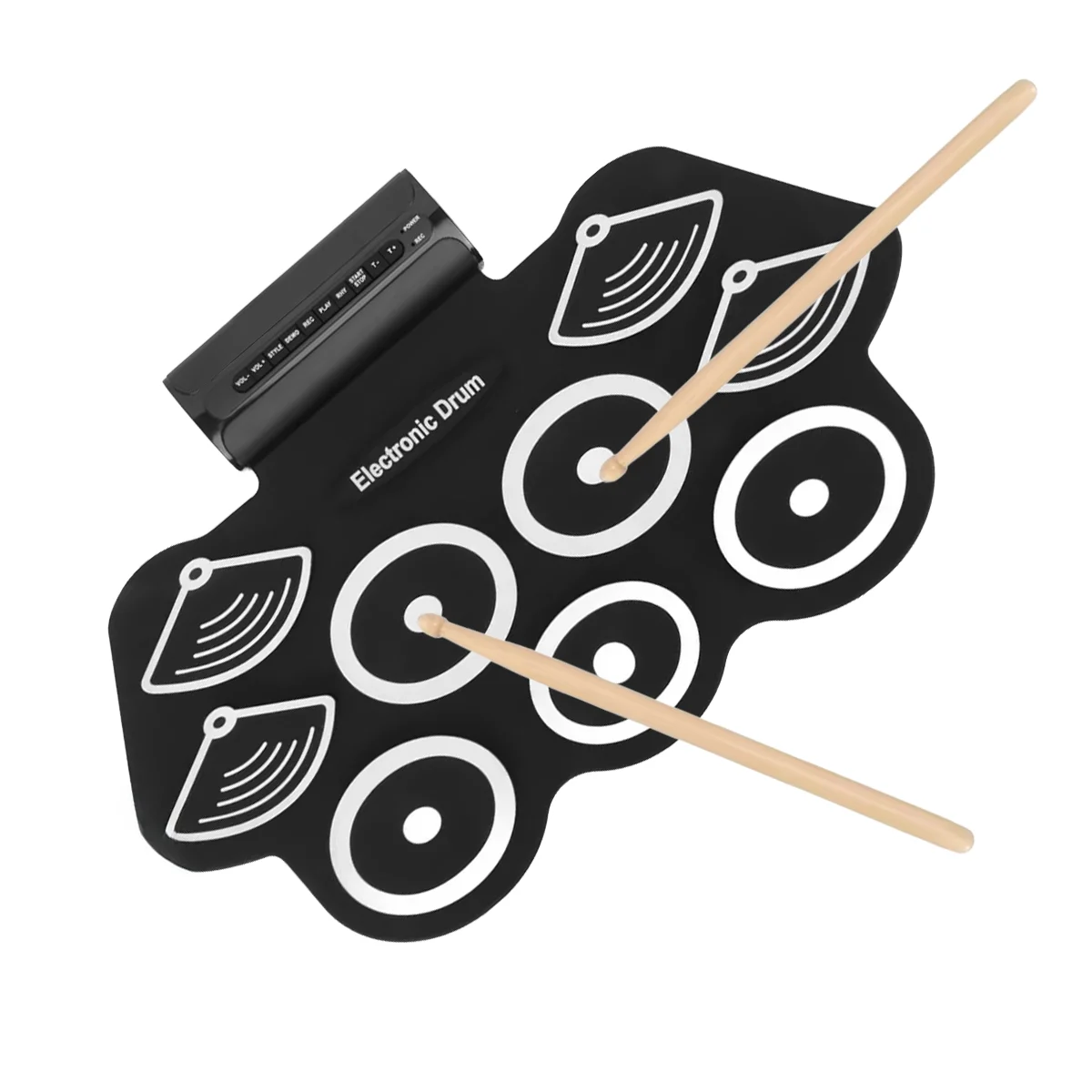 

Miwayer 9-Pad Digital Drum Set USB Powered, Stereo Speakers, Pedals & Drum Sticks, Ideal for Children & Adult Learners