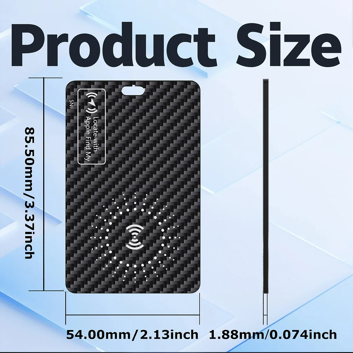 Wallet Tracker Card Air-Tag (iOS &Android) - Work with Apple Find My, Bluetooth Tracker Smart Tracking Card Wallet Finder