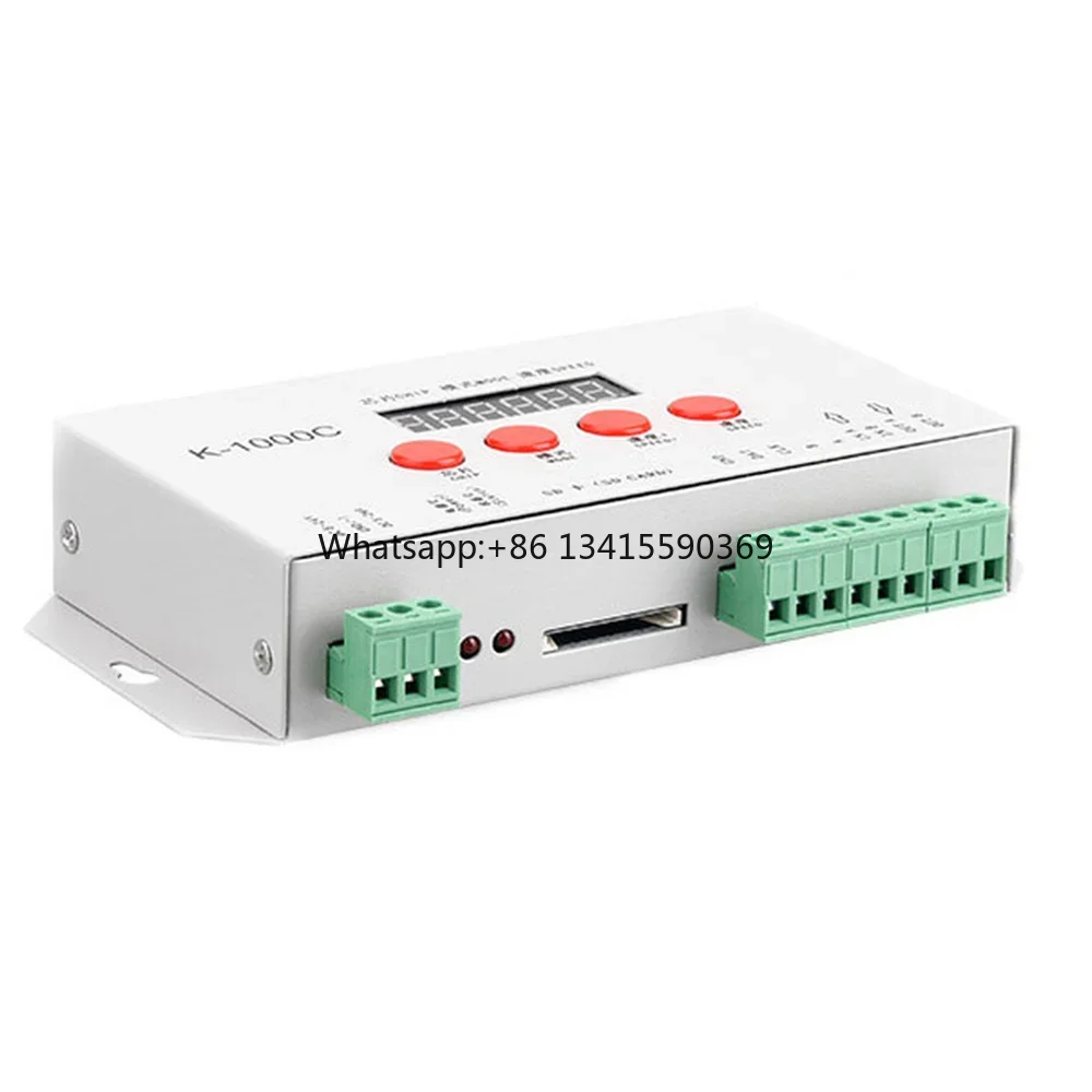 

K1000C DC5-24V RGB 2048 Pixels DMX Lighting Controller SD Card Controller Control
