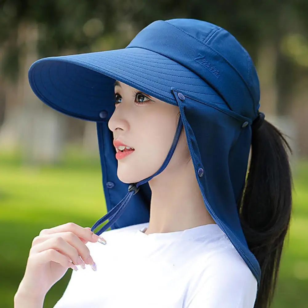 Summer Hats For Women Sun Hat With Breathable Fask Mask Outdoor Suncreen UV Protection Bicycling Beach Cap Visor Wide Brim H3G3