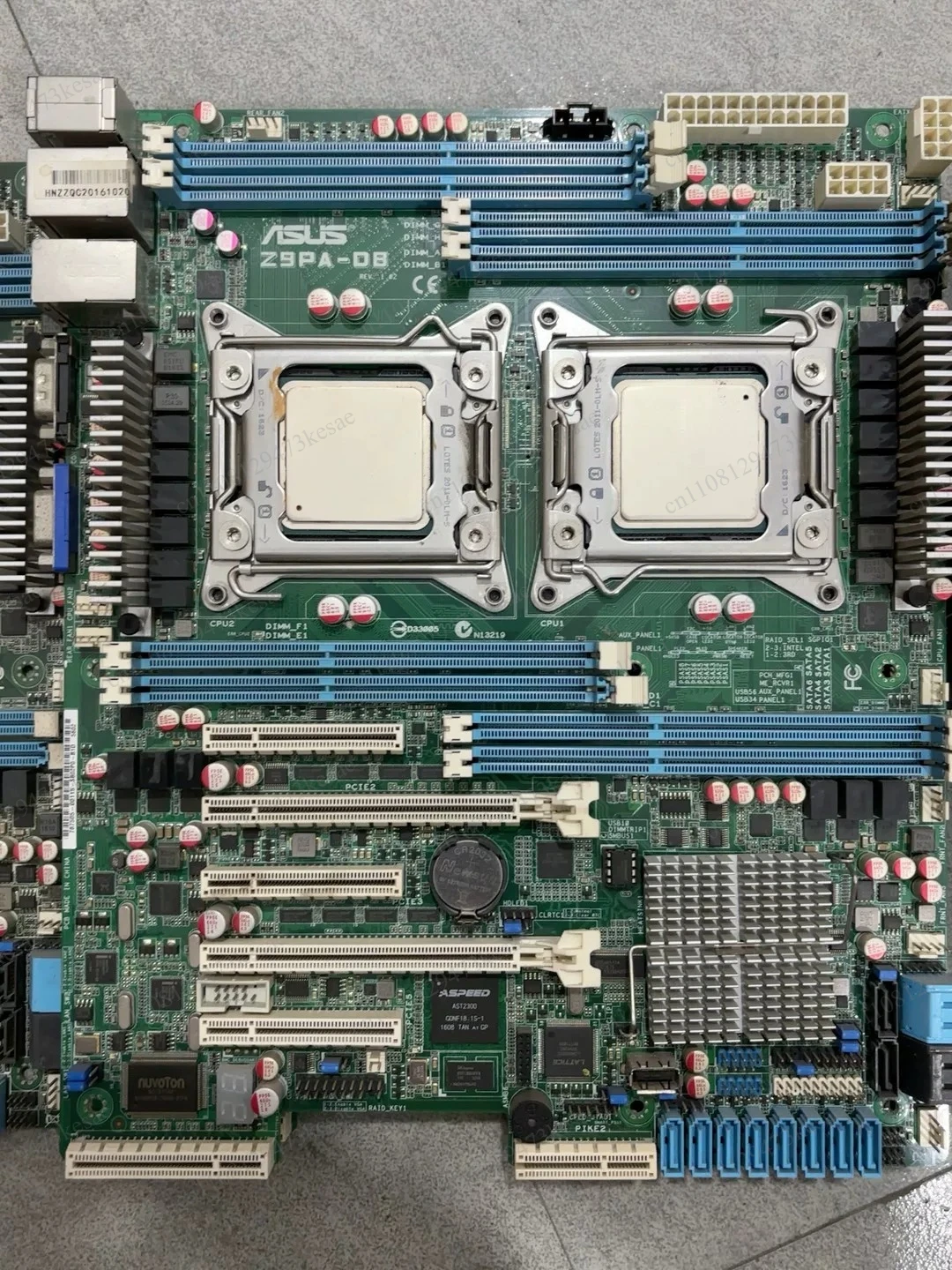 Z9PA-D8C Server Motherboard LGA 2011 C602 Chipset Quad Channel DDR3 Mainboard