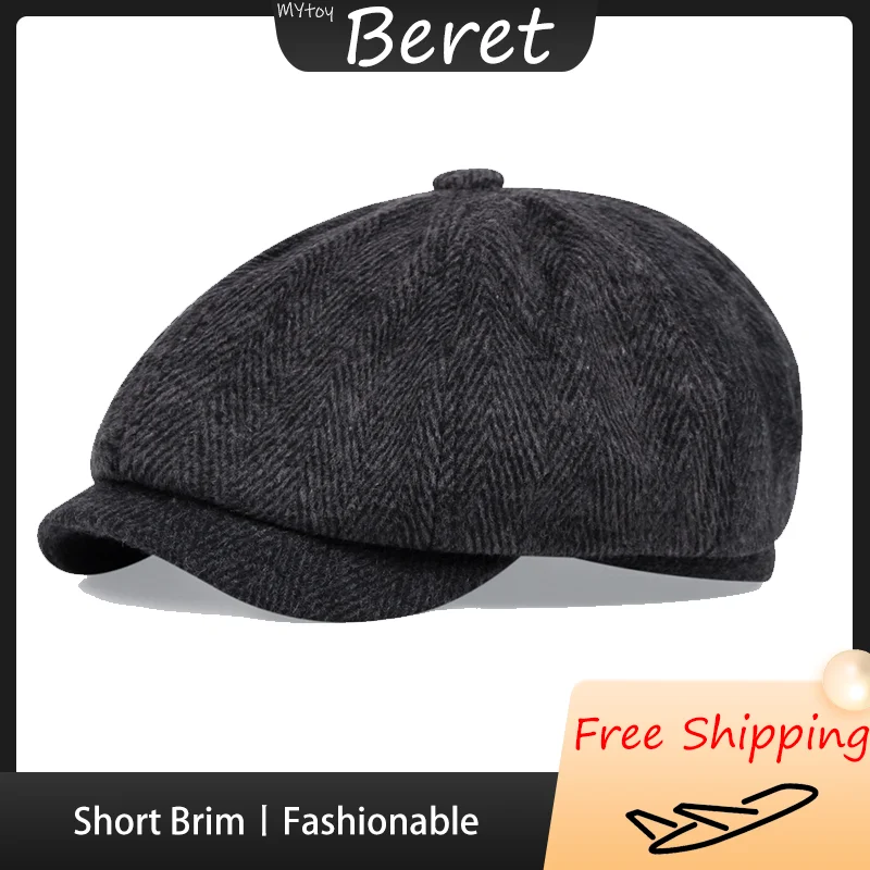 

Peaky Blinders Beret Razor Gang Newsboy Octagonal Cap British Style Retro Fashionable Men'S Suit Accessories Men'S Gifts