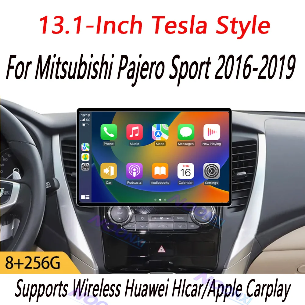 For Mitsubishi Pajero Sport 2016-2019 All In One Car Radio 2 K Screen 1920x1200 RES Android 13 System GPS Carplay 13.1 inch