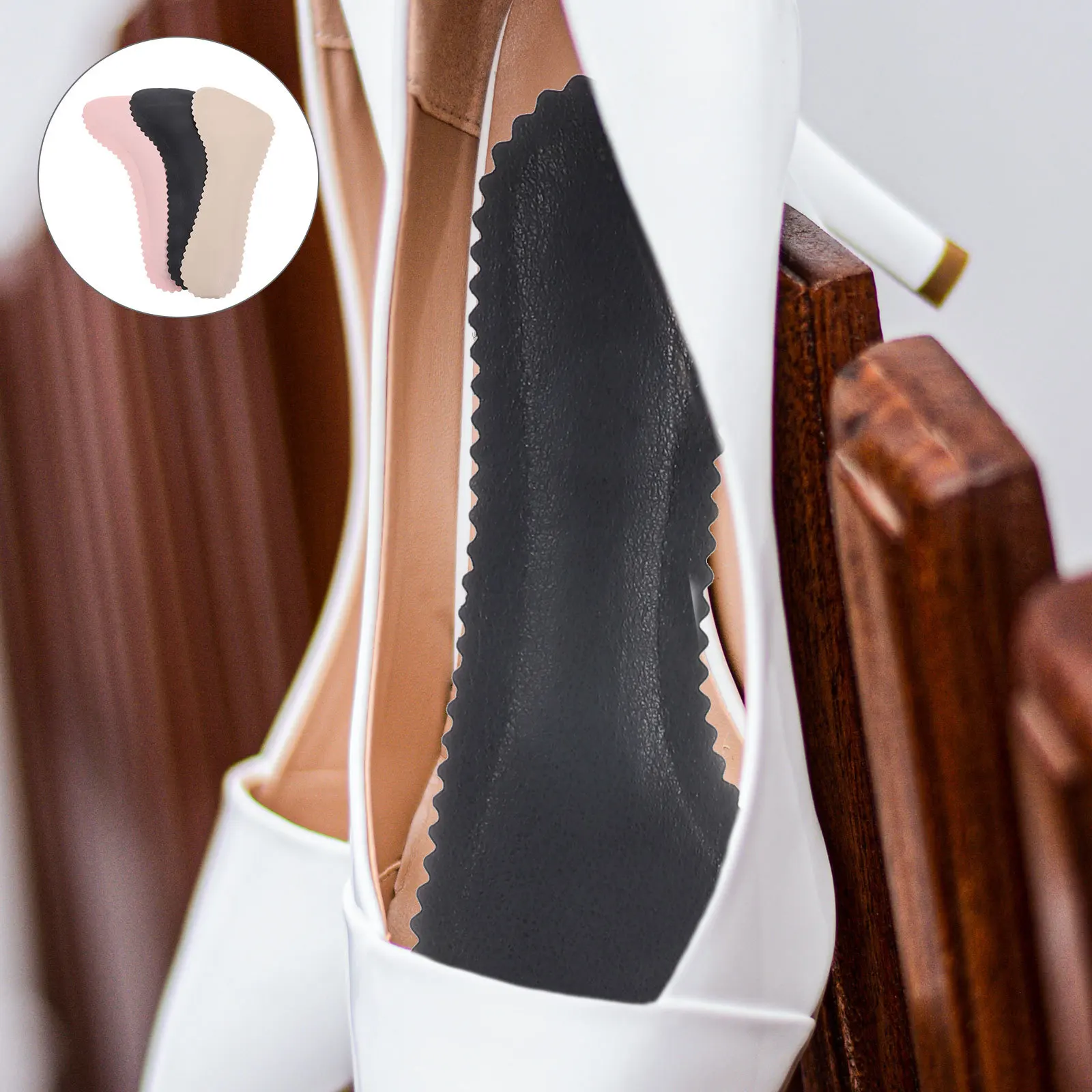 

3Pairs Anti-Skid Heel Protectors Comfortable High Heel Pads Self-Adhesive Foot Inserts Pressure Relief Foot Pads