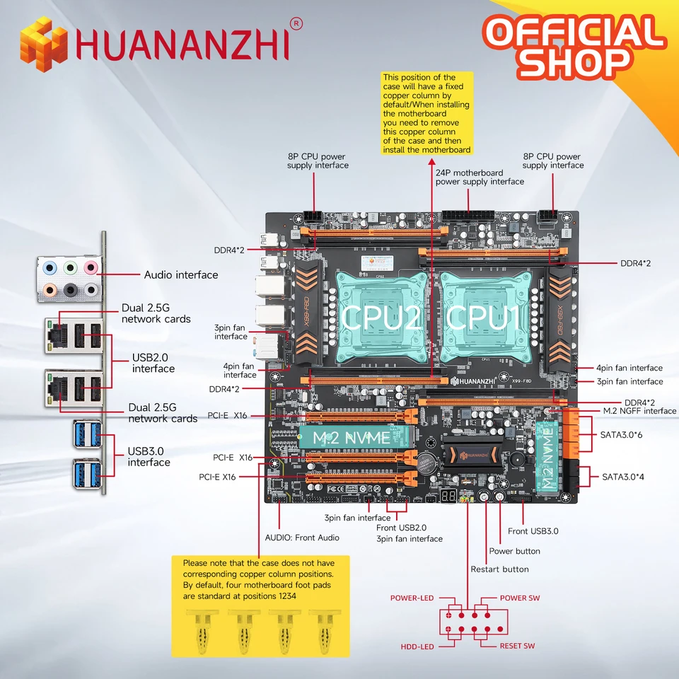 HUANANZHI X99 F8D LGA 2011-3 XEON X99 Motherboard support Intel