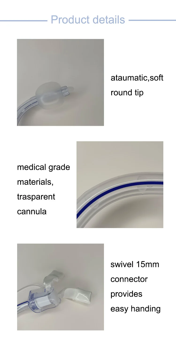 

Factory Supply Plain Good Price Tracheostomy Tube Medical Grade PVC