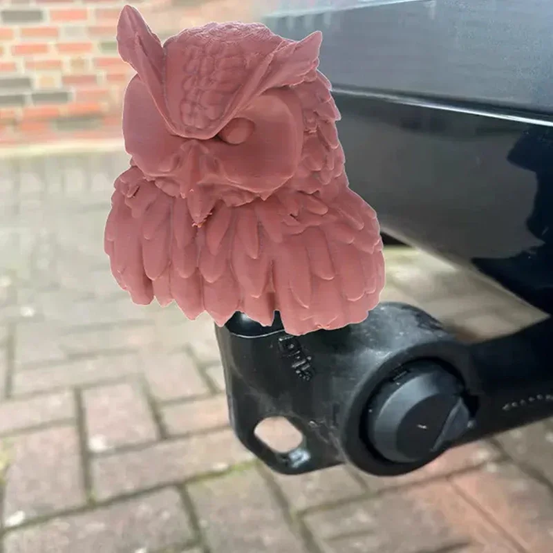 

Забавная крышка для шлема с совой для муфты прицепа, пылезащитный головной убор, фаркопчик, безопасный крючок, защита для автомобилей, украшение для каравана