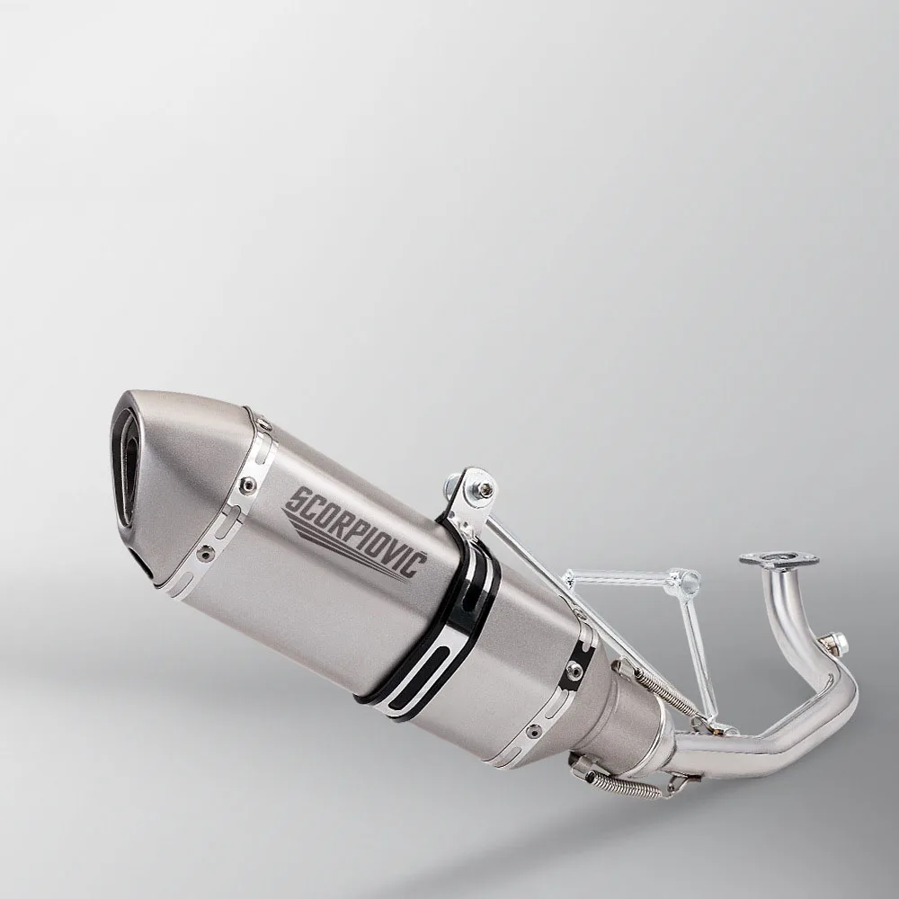 

For Yamaha GY6 125 150 200 125CC 150CC 200CC Escape 51MM Slip-On Motorcycle Exhaust Header Link Pipe With Silvery Muffler Tips